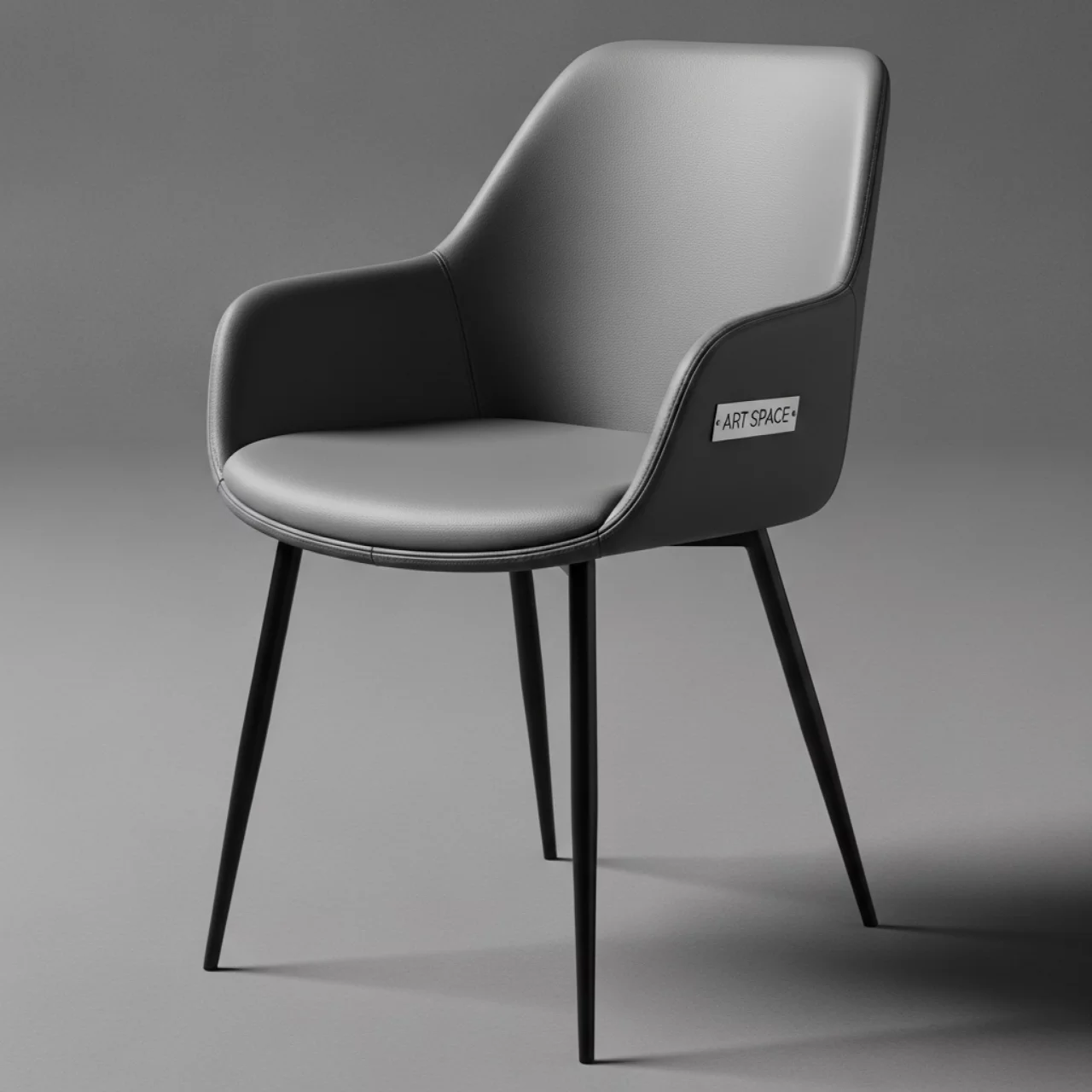 Аренда Стул Oliver экокожа серая на Медальной площади — ART SPACE