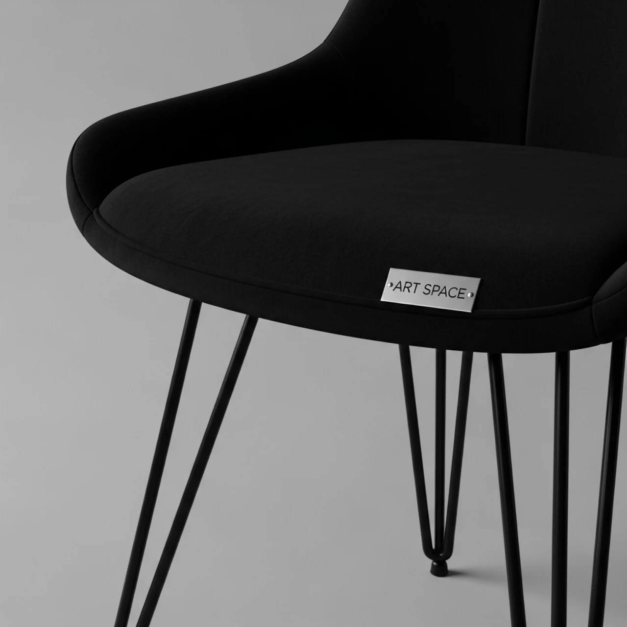 Аренда Стул Olys велюр черный металлические ножки в ресторане «La Terrazza» — ART SPACE