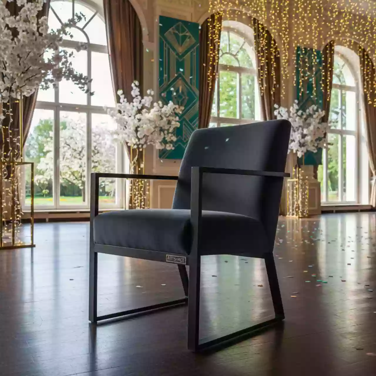 Аренда Стул Olys велюр Newtone Antracite металлический в санатории «Октябрьский» — ART SPACE