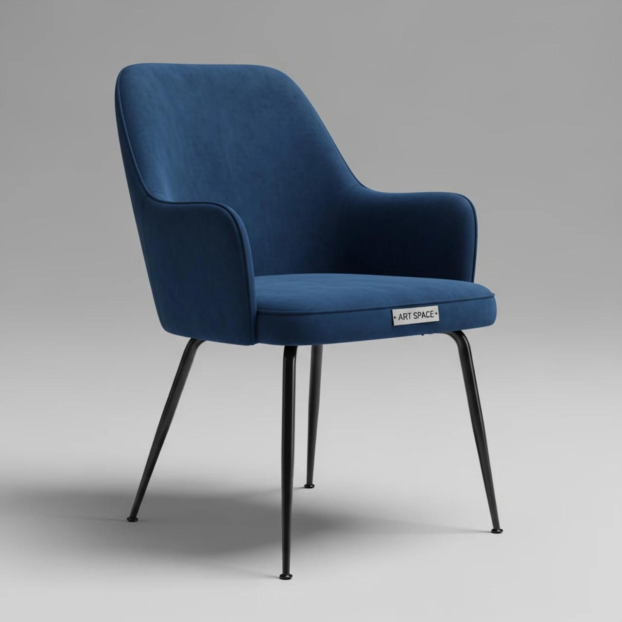 Аренда Стул Olys велюр синий ножки металл в усадьбе Голицына — ART SPACE