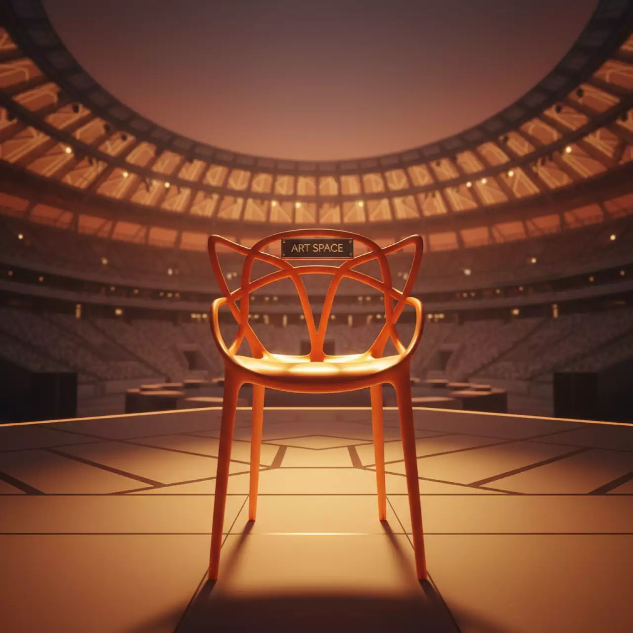 Аренда Стул оранжевый Masters на арене «Фишт» — ART SPACE