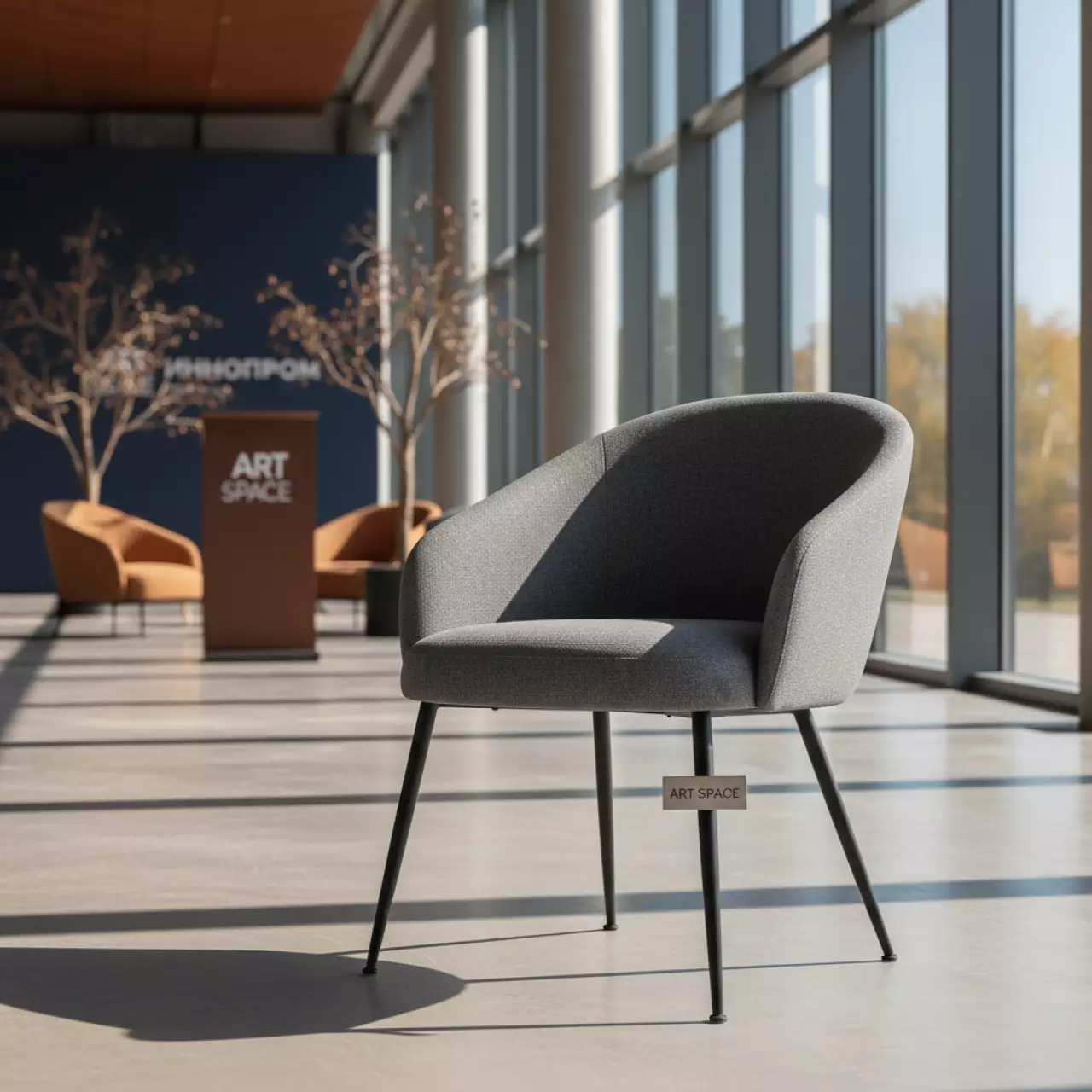 Аренда Стул Parker LB ткань серая в Red Arena — ART SPACE