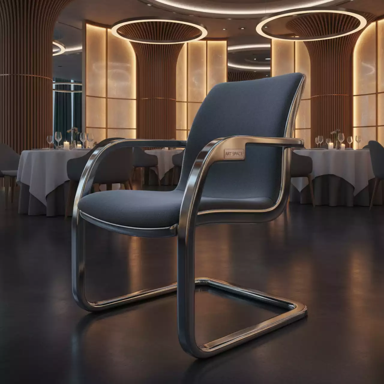 Аренда Стул Pedro хром в ресторане «Плакучая Ива» — ART SPACE