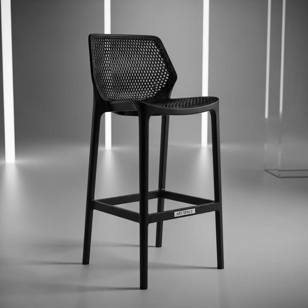 Аренда Стул пластиковый барный Air Bar черный в Mantera Supreme — ART SPACE