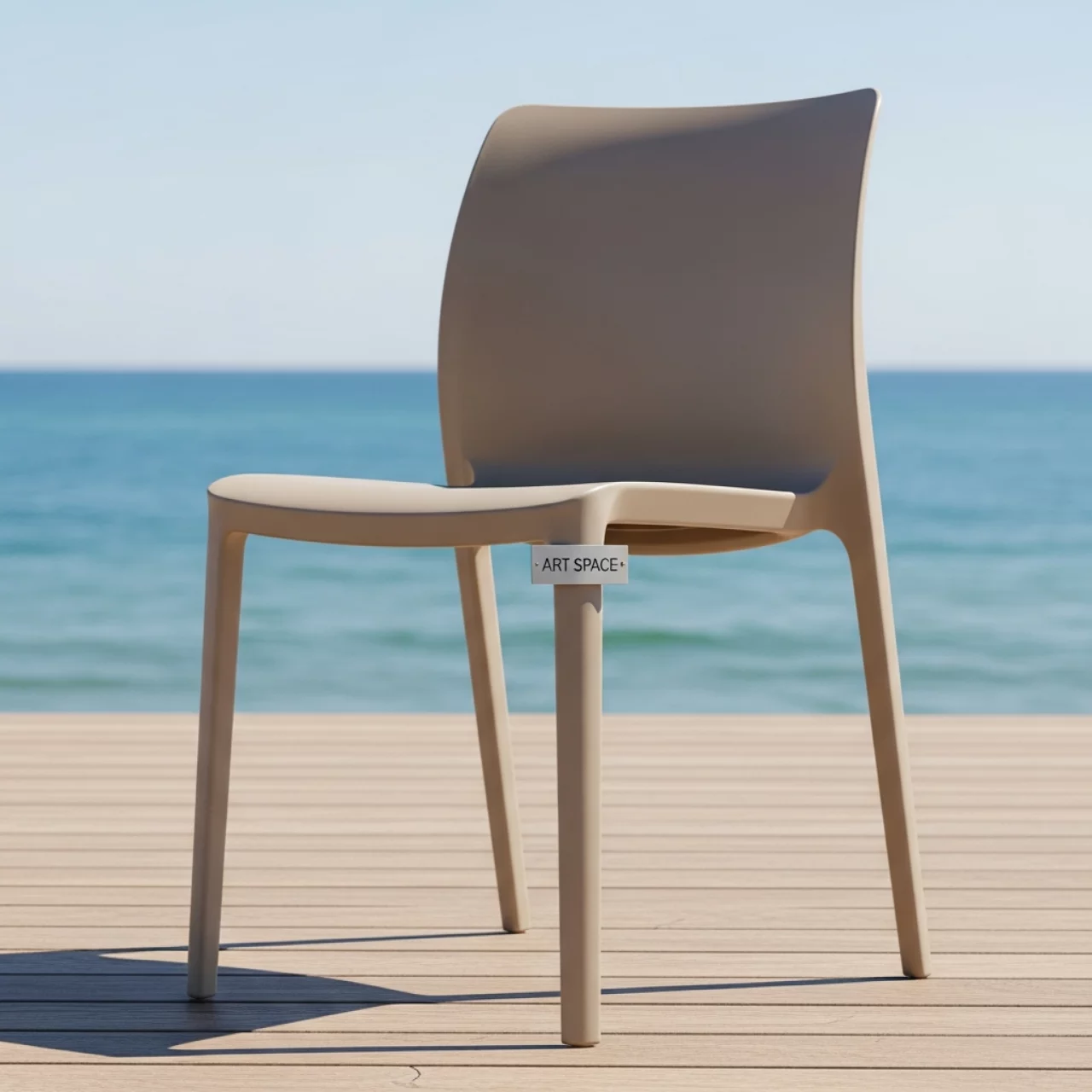 Аренда Стул пластиковый бежевый Tiberina Bistrot на пляже «Маяк» — ART SPACE