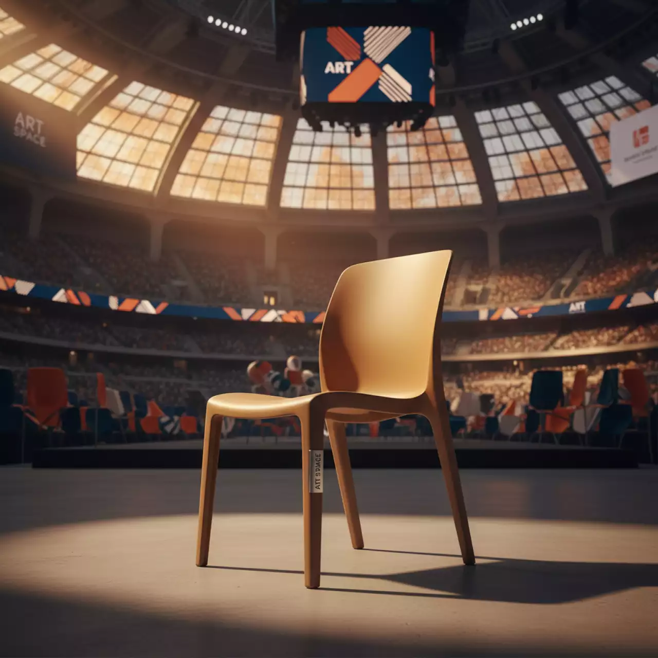 Аренда Стул пластиковый Blitz песочный в ледовом дворце «Большой» — ART SPACE