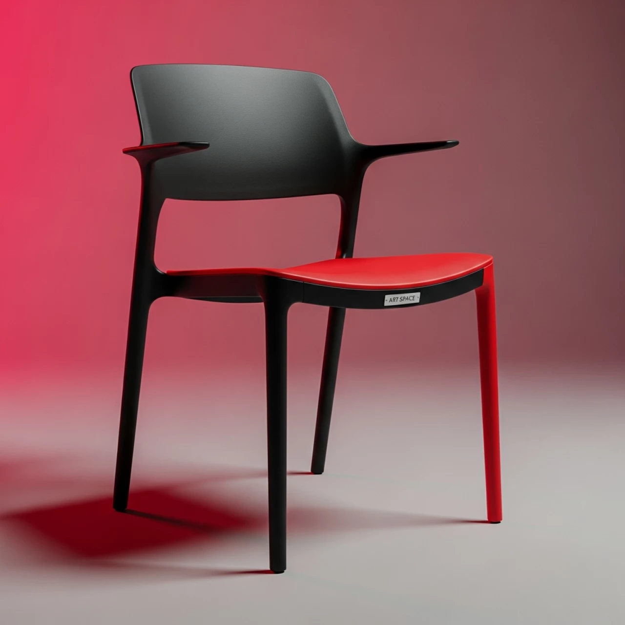 Аренда Стул пластиковый черный красный в Сочи Парк Отеле — ART SPACE