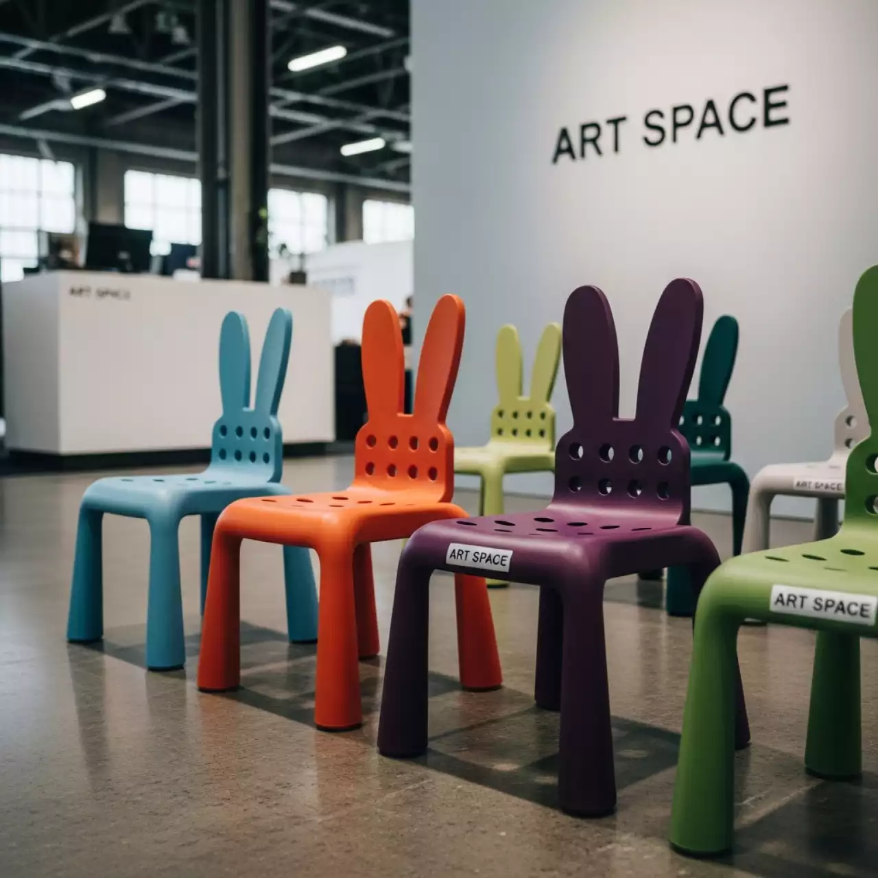 Аренда Стул пластиковый детский Rabbit Baby Dots в Delta Sirius — ART SPACE