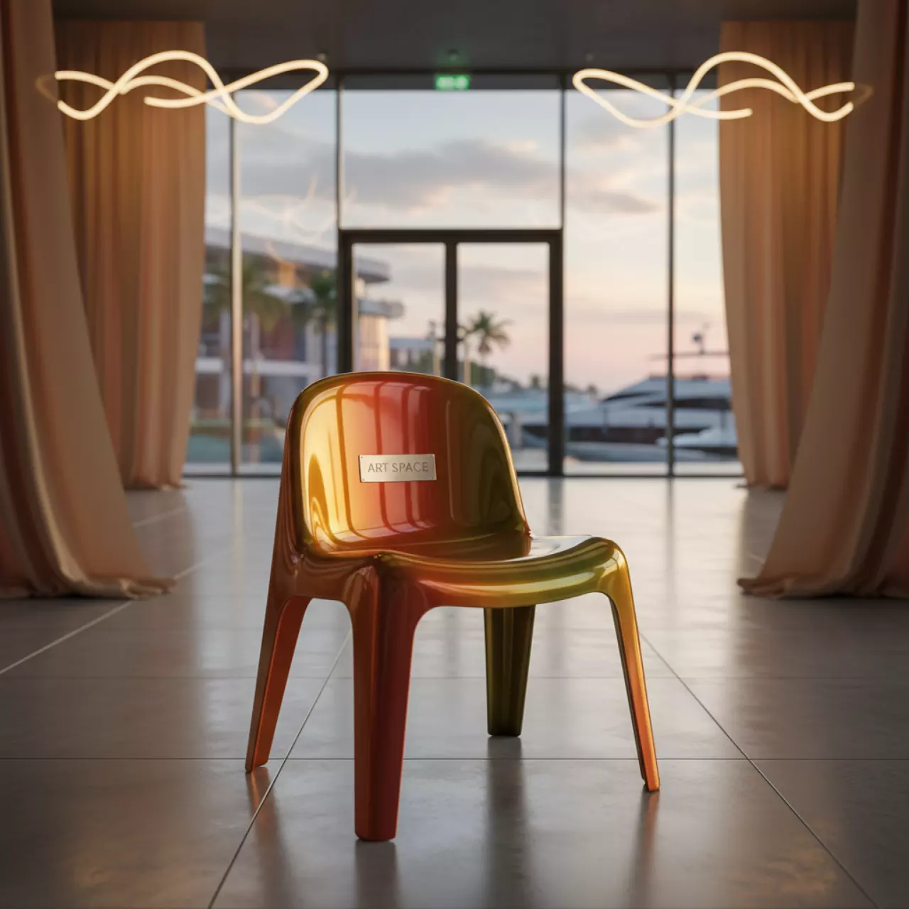 Аренда Стул пластиковый детский Rabbit Baby Metal Finish в Imeretinskiy Hotel — ART SPACE