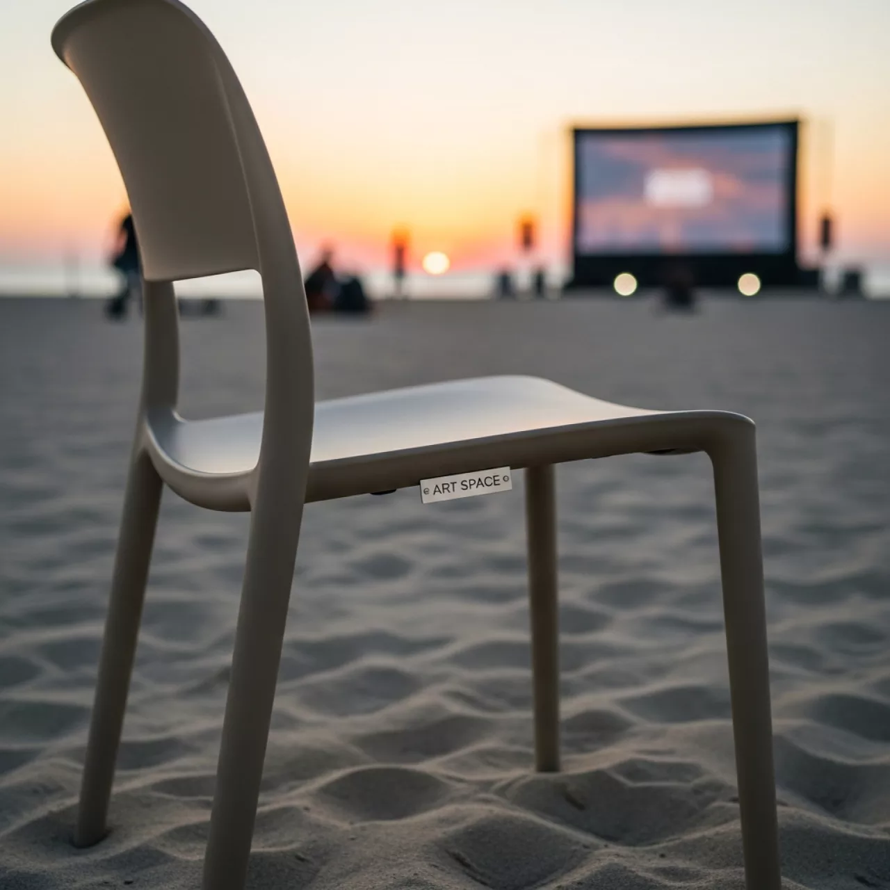 Аренда Стул пластиковый Dream бежевый на пляже «Мандарин» — ART SPACE
