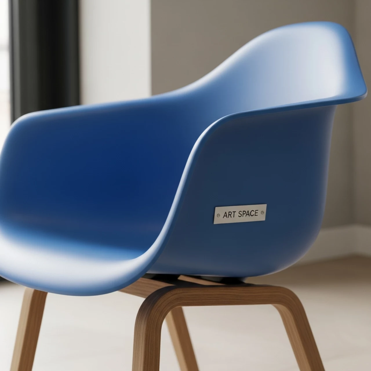 Аренда Стул пластиковый Eames каркас бук сапфир в Boutique Hotel PORTUM 1905 — ART SPACE