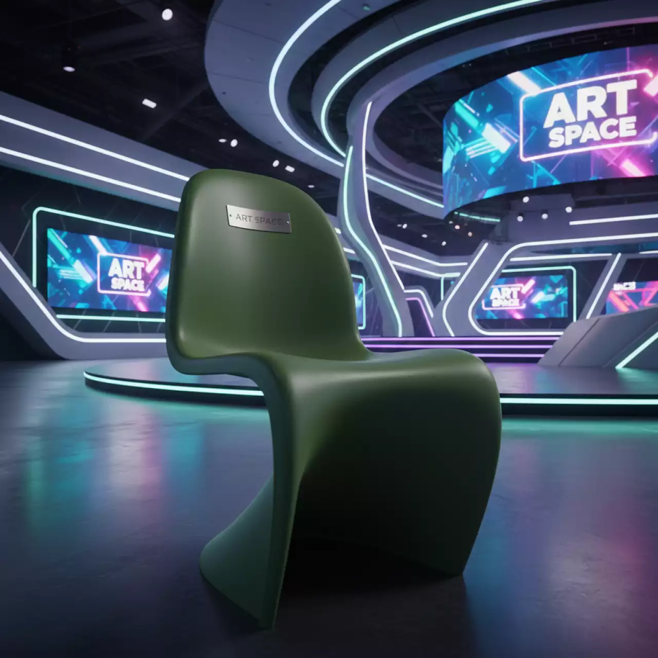 Аренда Стул пластиковый Hug Go Green оливковый в комплексе «Дагомыс» — ART SPACE