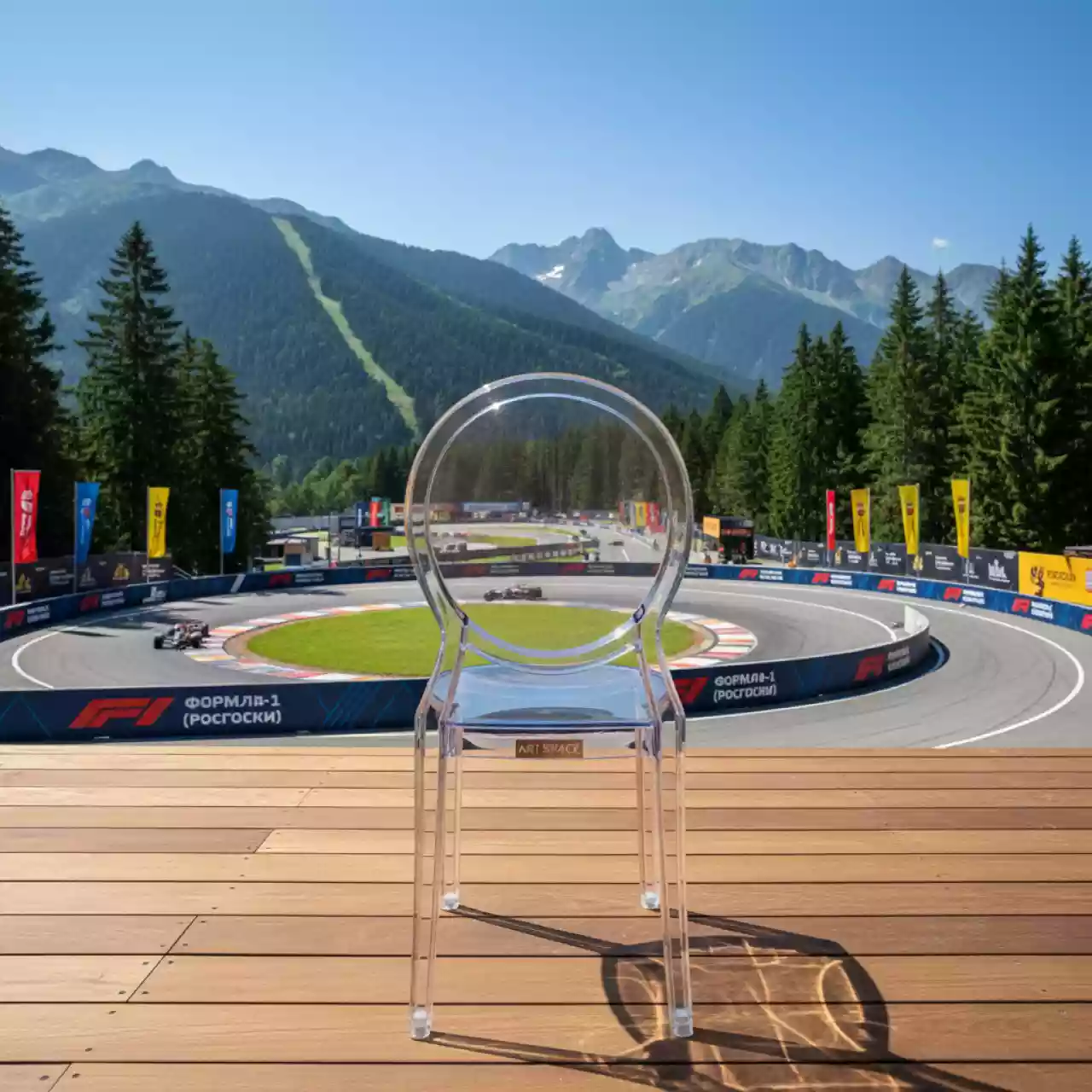 Аренда Стул пластиковый Медальон прозрачный в Golden Tulip Rosa Khutor — ART SPACE