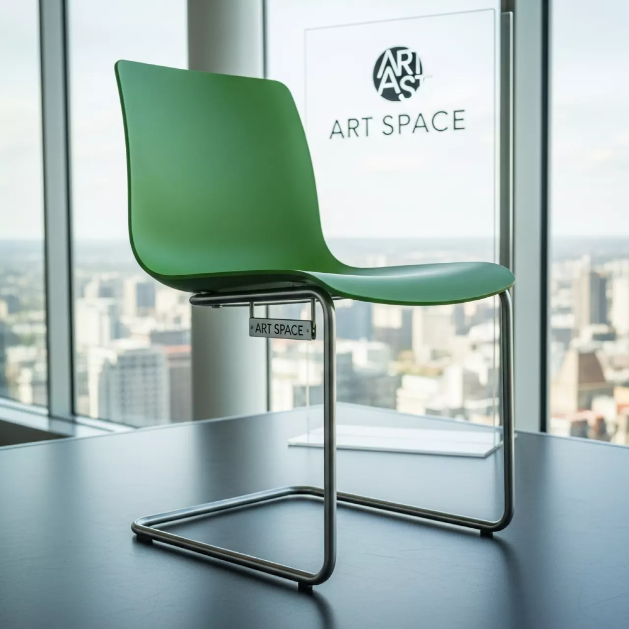 Аренда Стул пластиковый на полозьях Mentha Go Green в Panorama by Mercure — ART SPACE