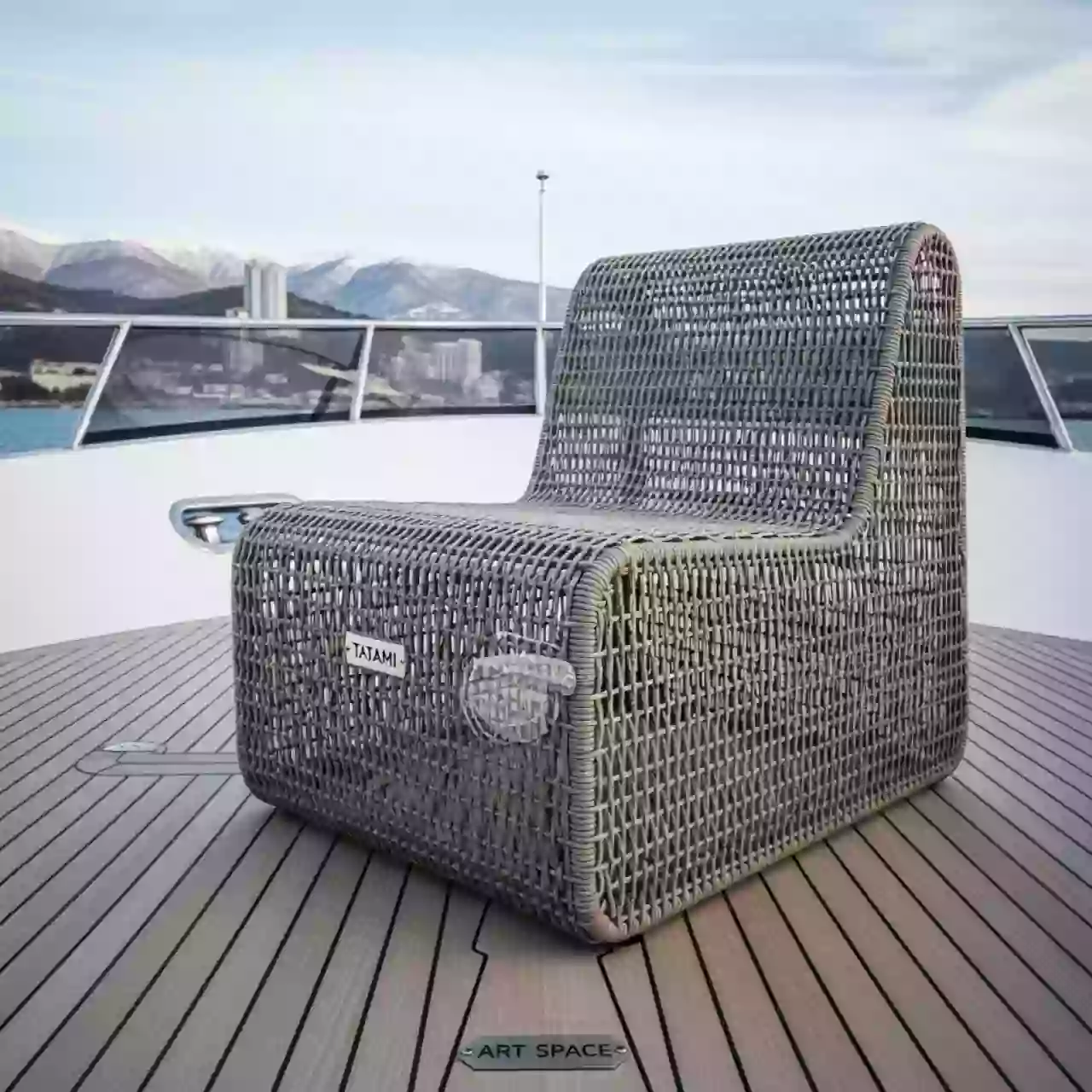 Аренда Стул пластиковый плетеный Tatami на VIP-яхте (Имеретинский порт) — ART SPACE