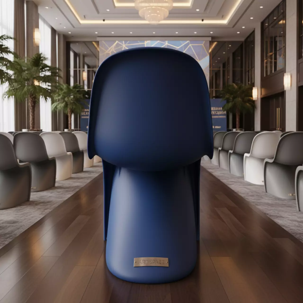 Аренда Стул пластиковый RoyalFamily Nico Нико синий в Imeretinskiy Hotel — ART SPACE