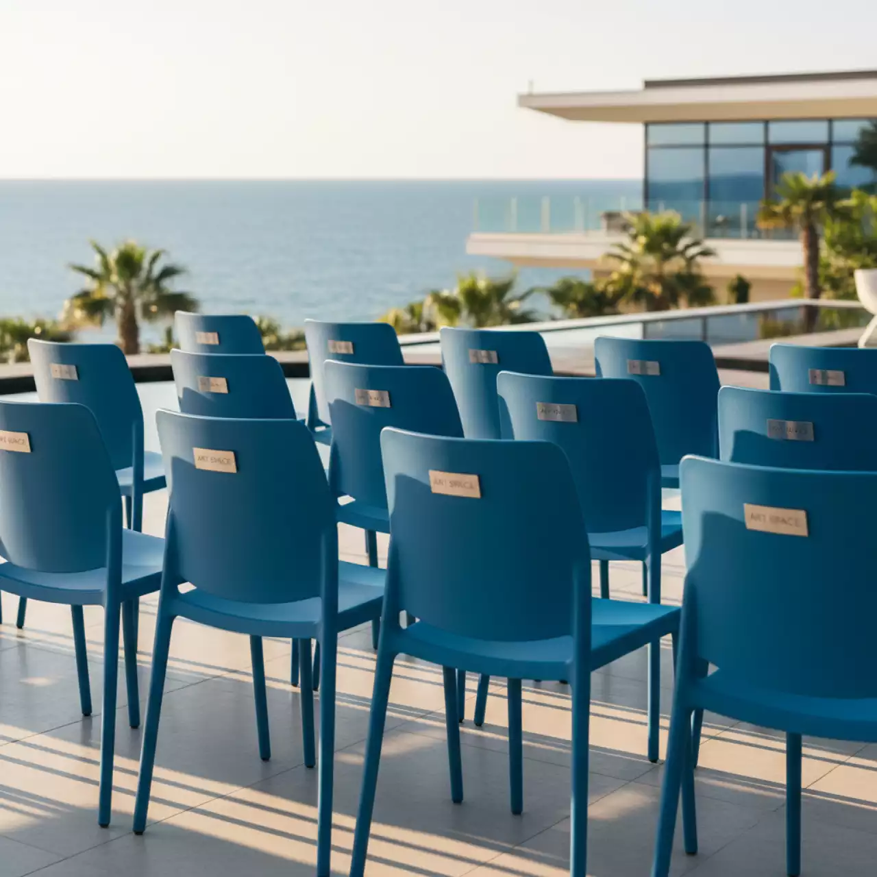 Аренда Стул пластиковый синий Rich в Radisson Blu Resort & Congress Centre — ART SPACE