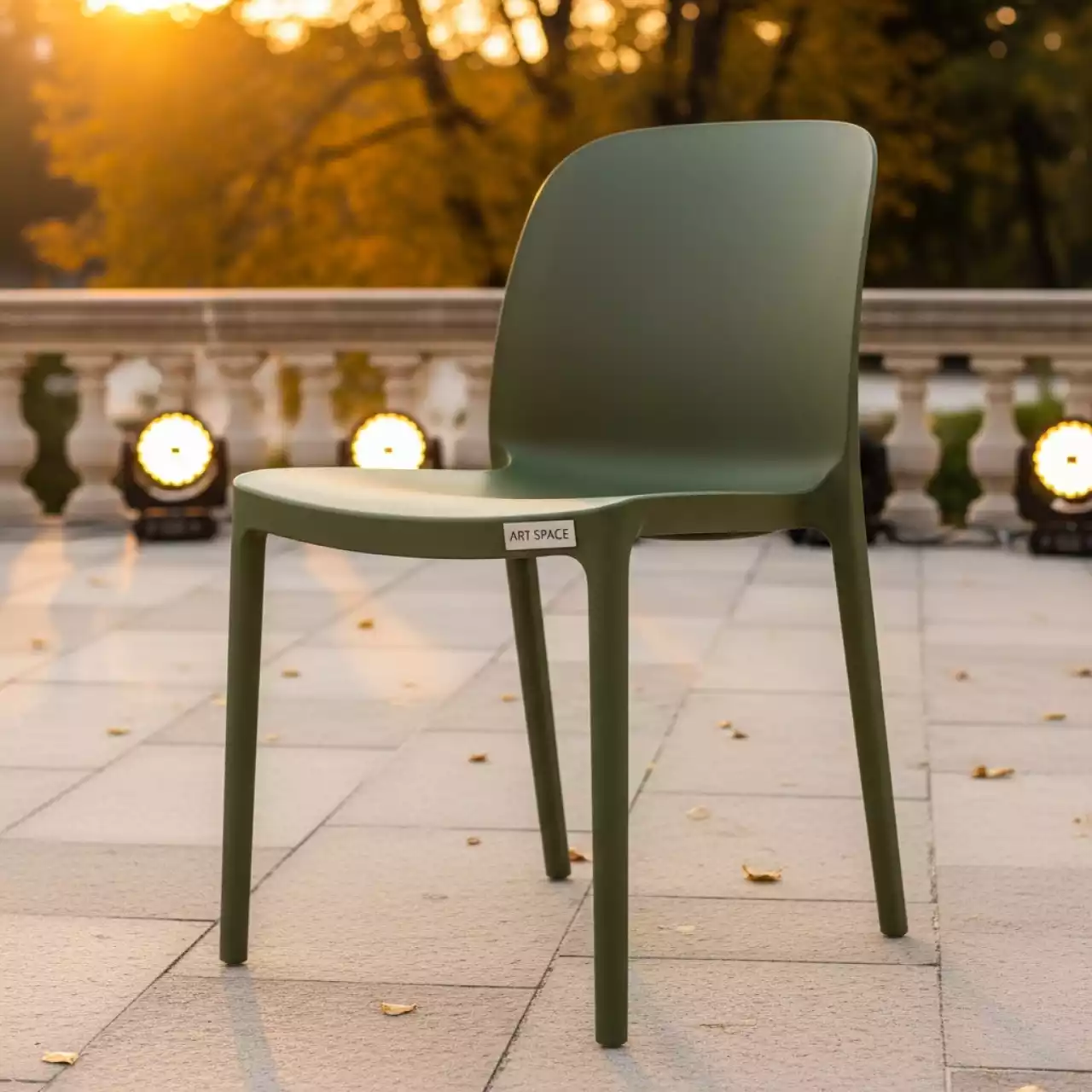 Аренда Стул пластиковый Snow оливковый в санатории «Октябрьский» — ART SPACE