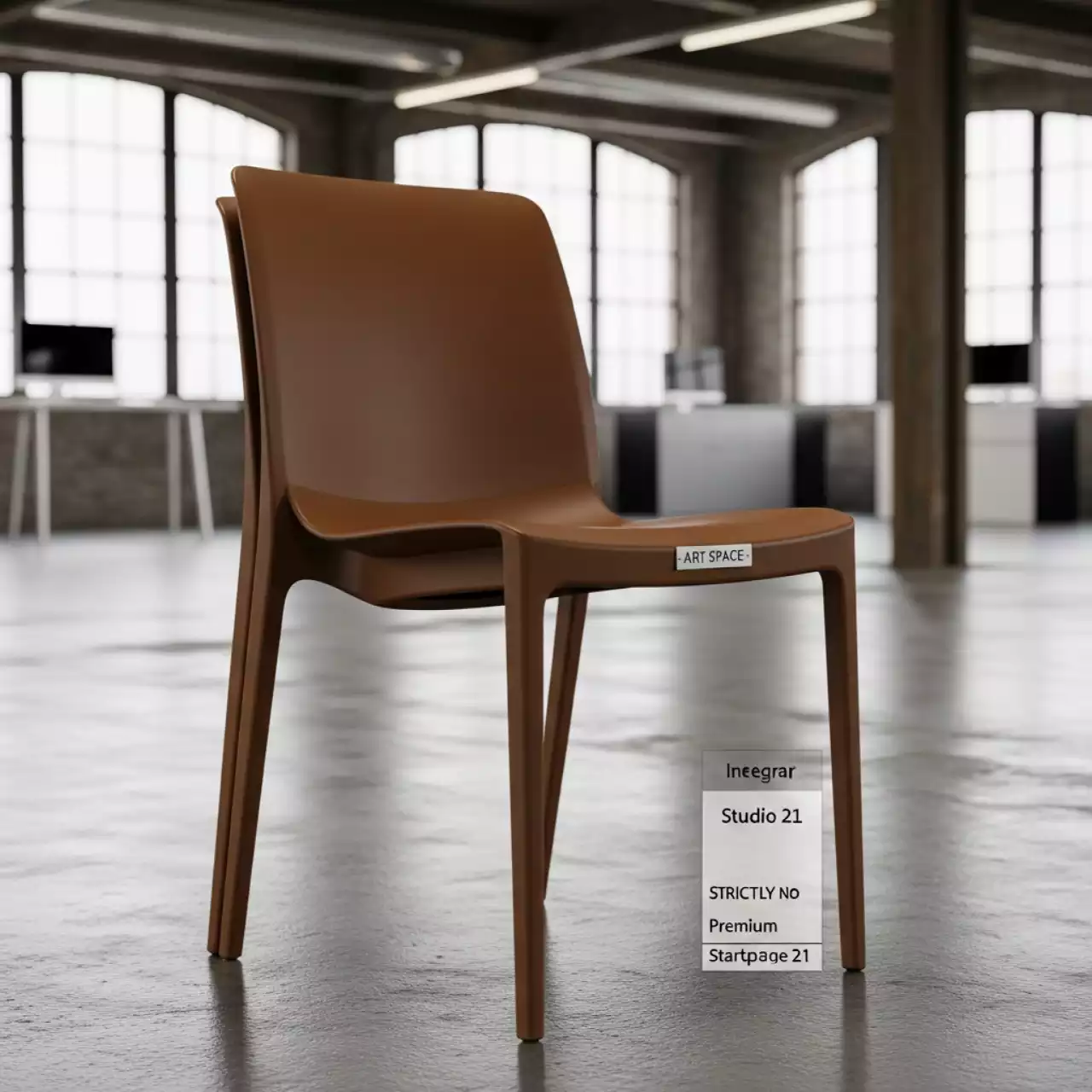 Аренда Стул пластиковый табак Trill Bistrot в лофте «Студия 21» — ART SPACE