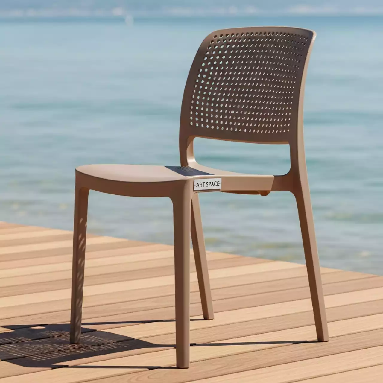 Аренда Стул пластиковый тортора Trill Bistrot на пляже «Ривьера» — ART SPACE