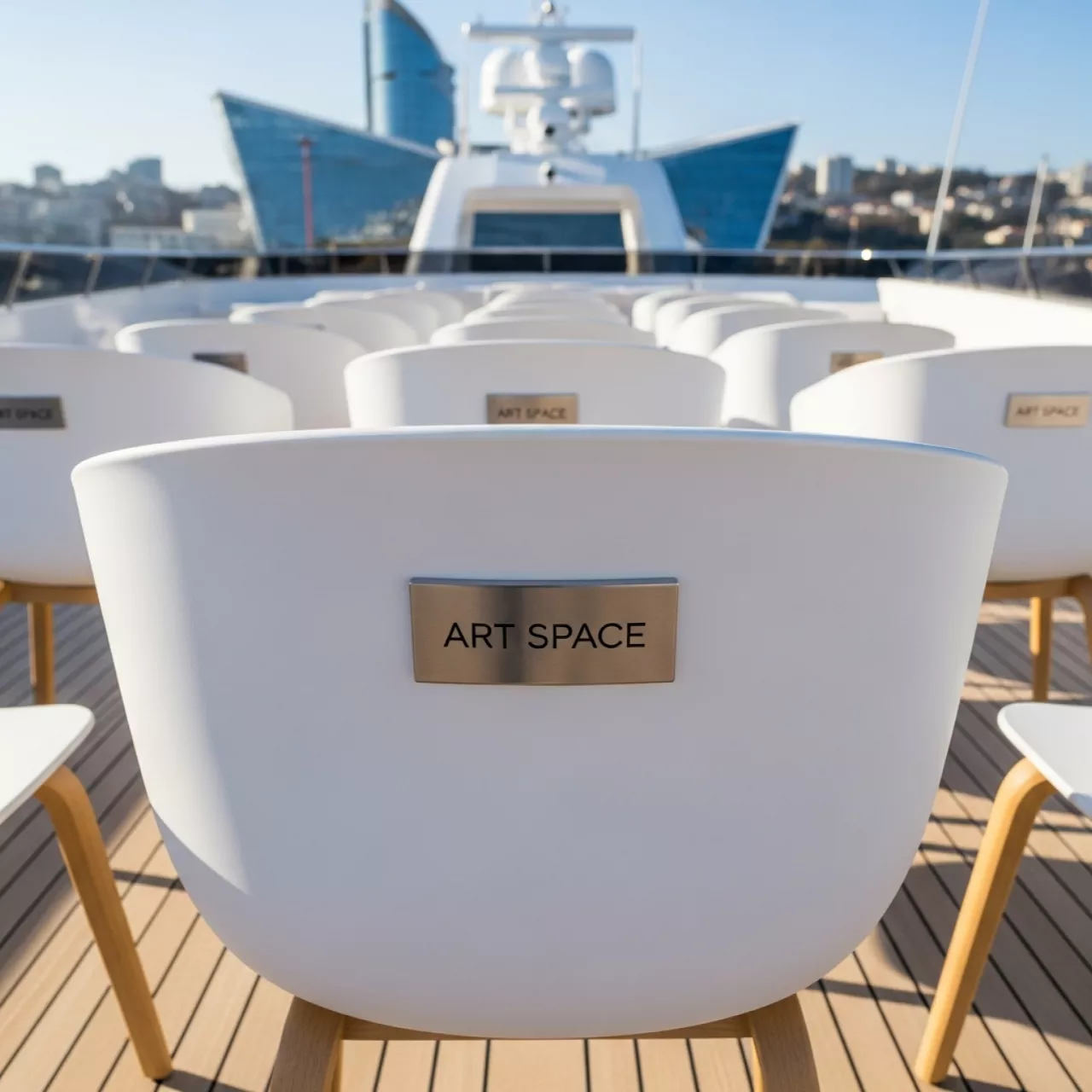 Аренда Стул пластиковый Yugo S Wox Beech на VIP теплоходе (Морпорт Сочи) — ART SPACE