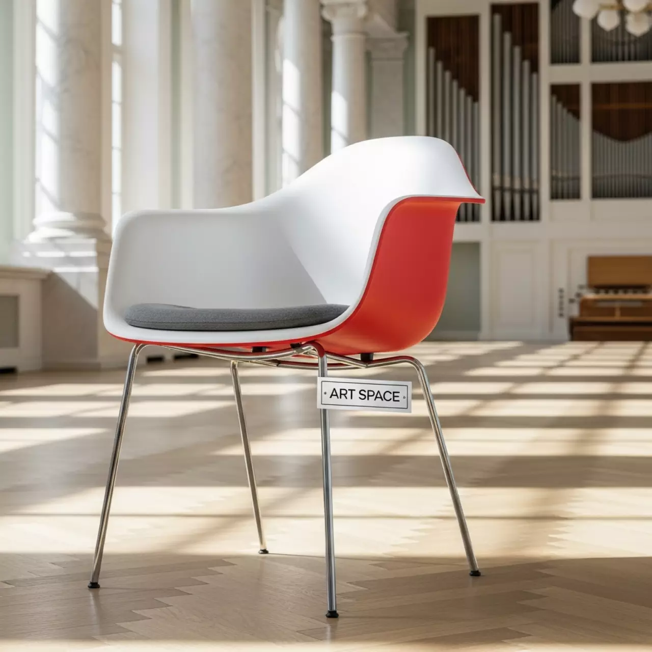 Аренда Стул пластиковый Zebra Bicolore legs в Зале органной и камерной музыки — ART SPACE