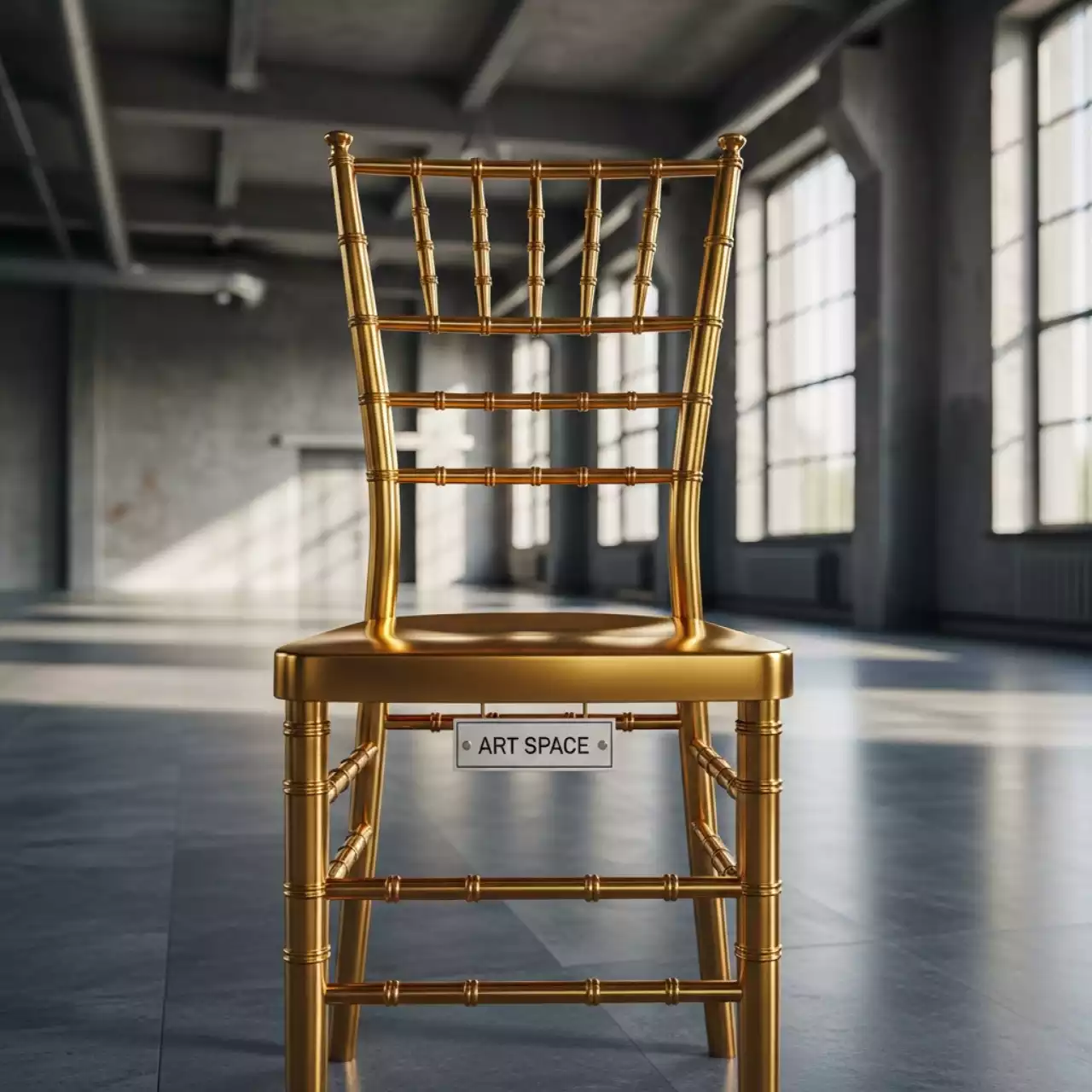 Аренда Стул пластиковый золотой Кьявари NEW в санатории «Металлург» — ART SPACE