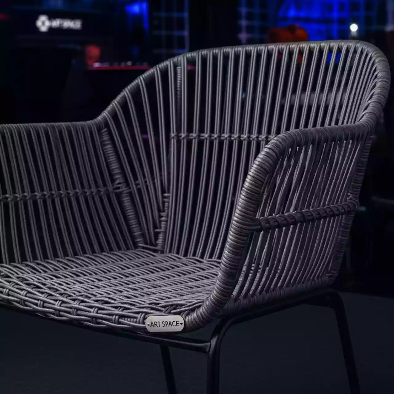 Аренда Стул плетеный из искусственного ротанга графит Сицилия в санатории «Металлург» — ART SPACE