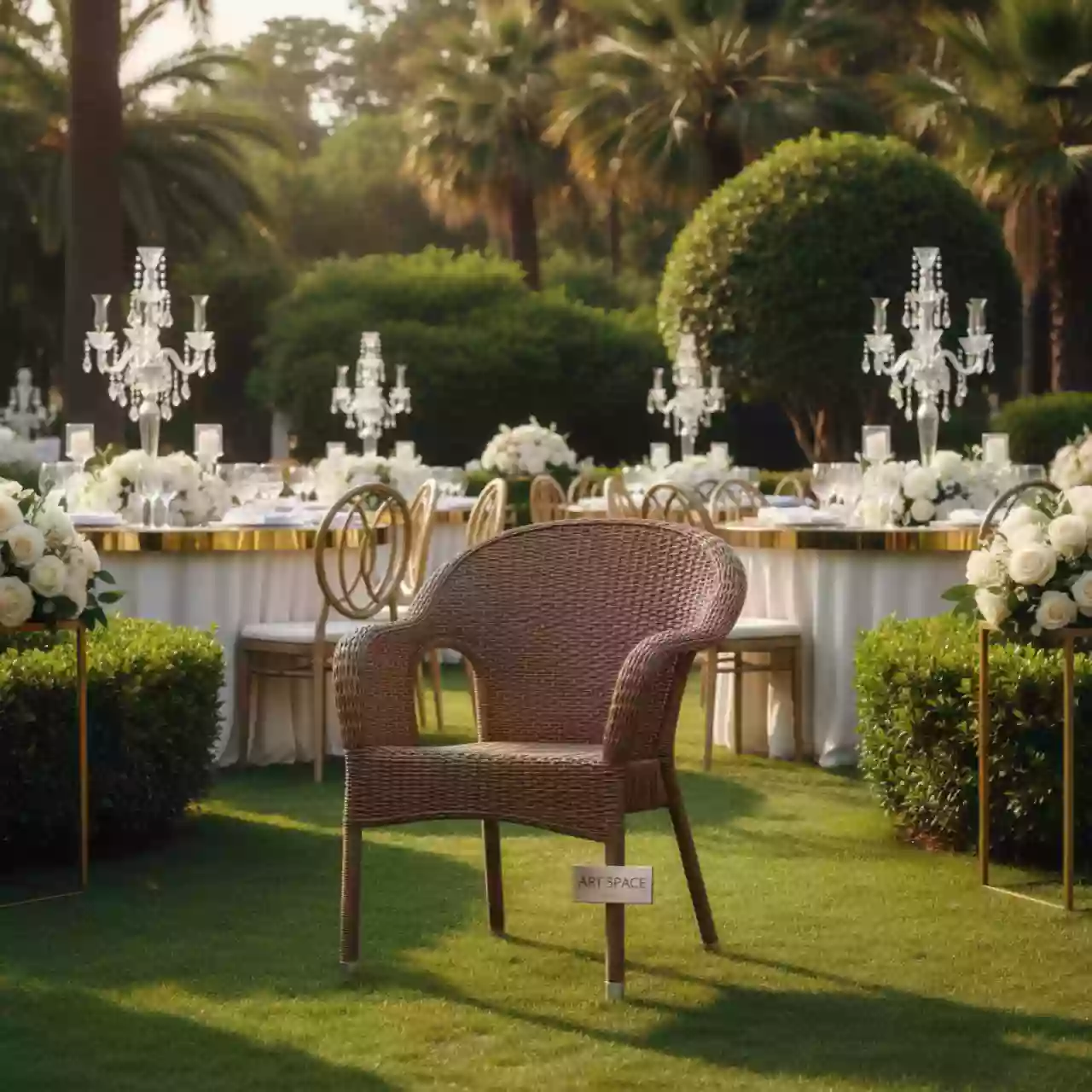 Аренда Стул плетеный из искусственного ротанга коричневый Сицилия в парке «Ривьера» — ART SPACE