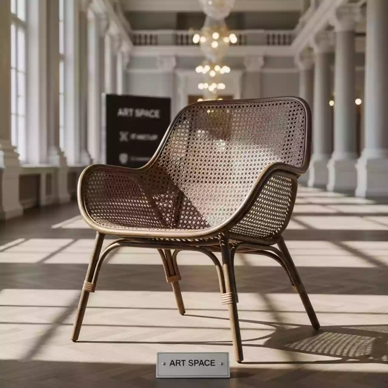 Аренда Стул плетеный из ротанга Gik коричневый в санатории «Заполярье» — ART SPACE