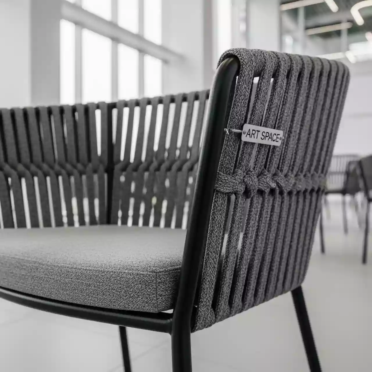 Аренда Стул плетеный из роупа MAR CH 001 W SH grey gray в ОКЦ «Галактика» — ART SPACE