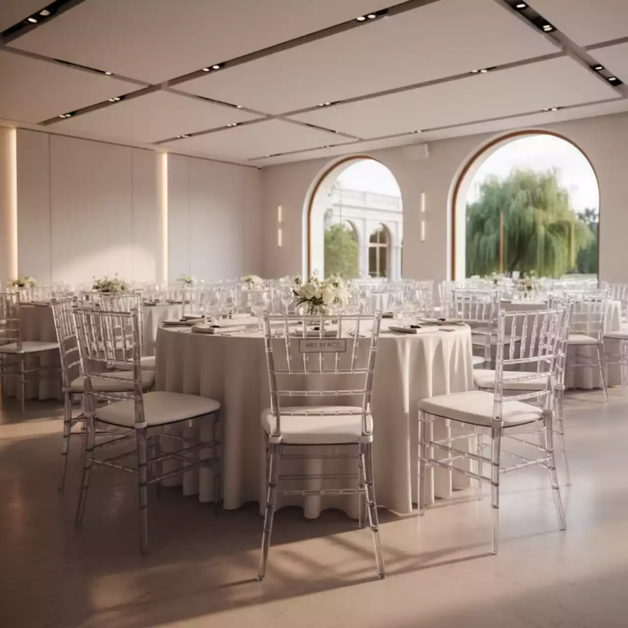 Аренда Стул поликарбонат прозрачный Кьявари в ресторане «Плакучая Ива» — ART SPACE