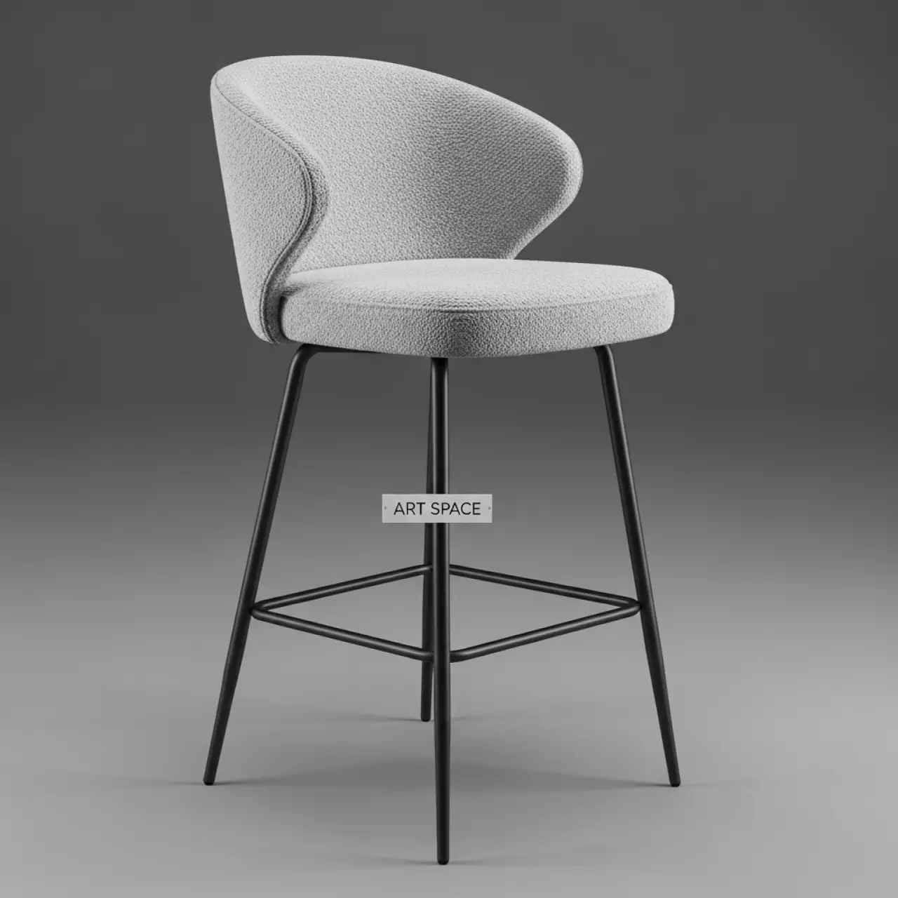 Аренда Стул полубарный Ханнингем букле светло серый в City Park Hotel Sochi — ART SPACE