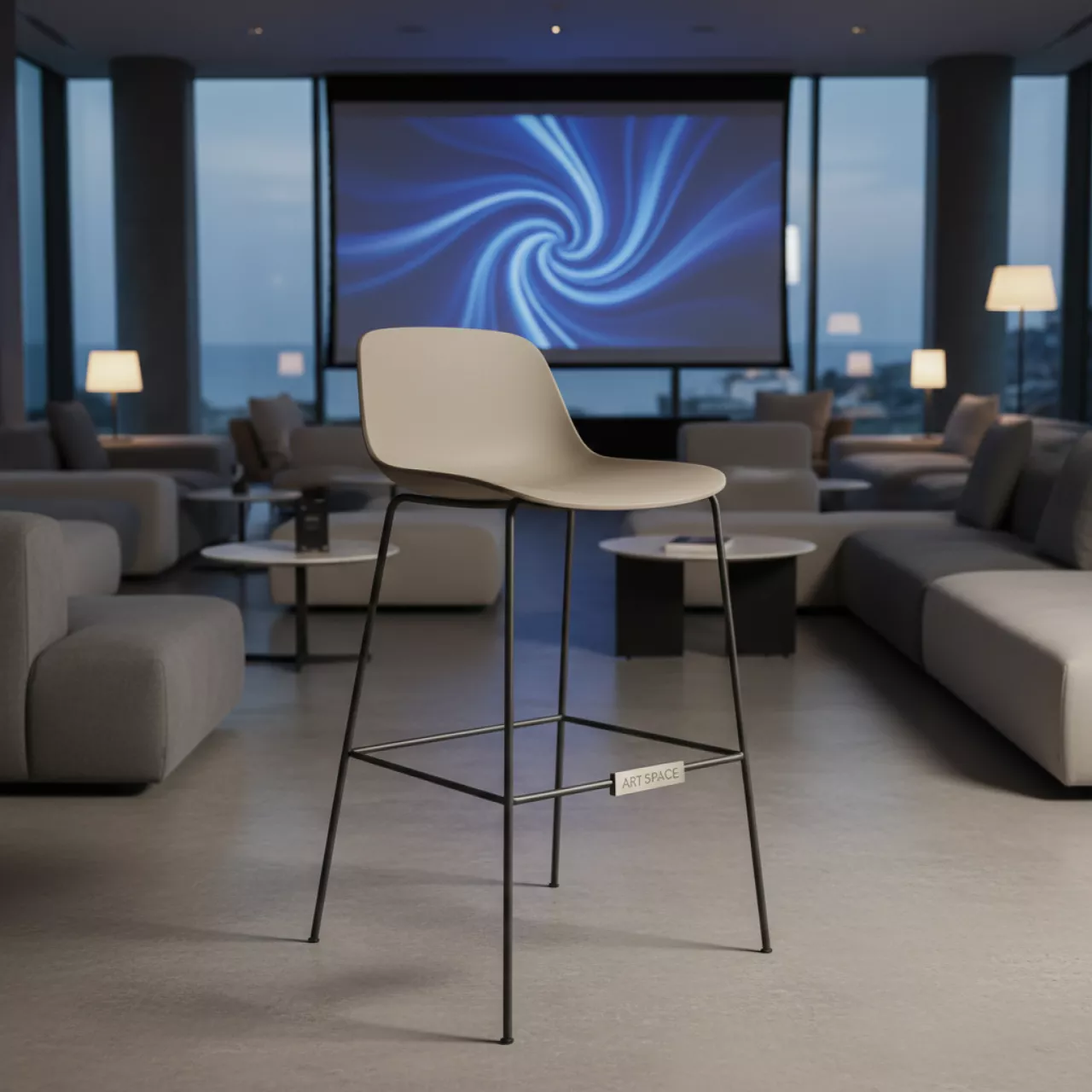 Аренда Стул полубарный пластиковый Lisa Technopolymer в Cosmos Sochi Hotel — ART SPACE