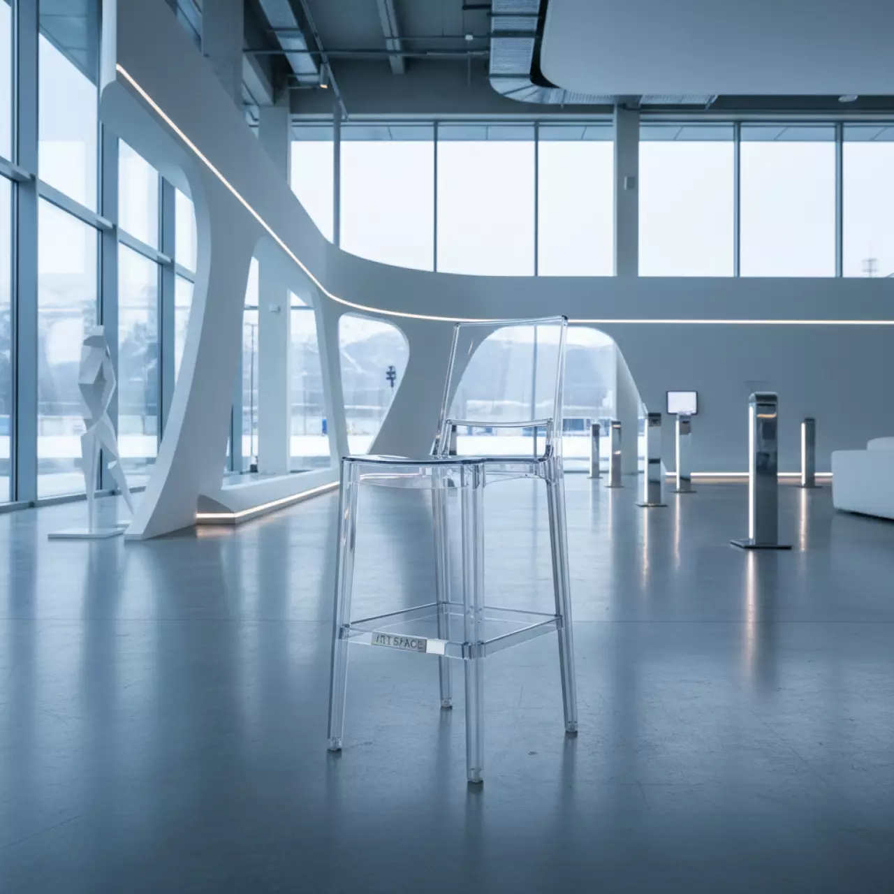 Аренда Стул полубарный прозрачный Igloo на Сочи Автодроме — ART SPACE