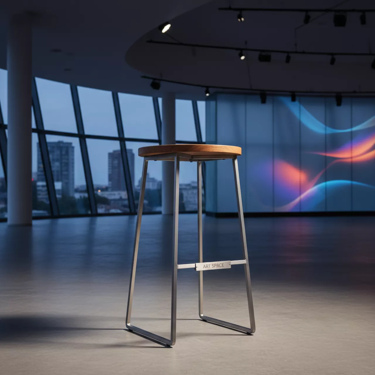 Аренда Стул полубарный Tolix Wood серебристый в Karat Resort — ART SPACE