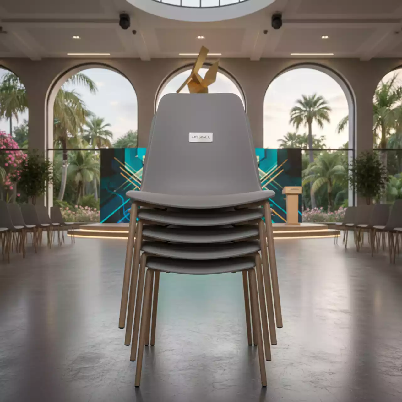 Аренда Стул Ponce серый в санатории «Сочи» — ART SPACE