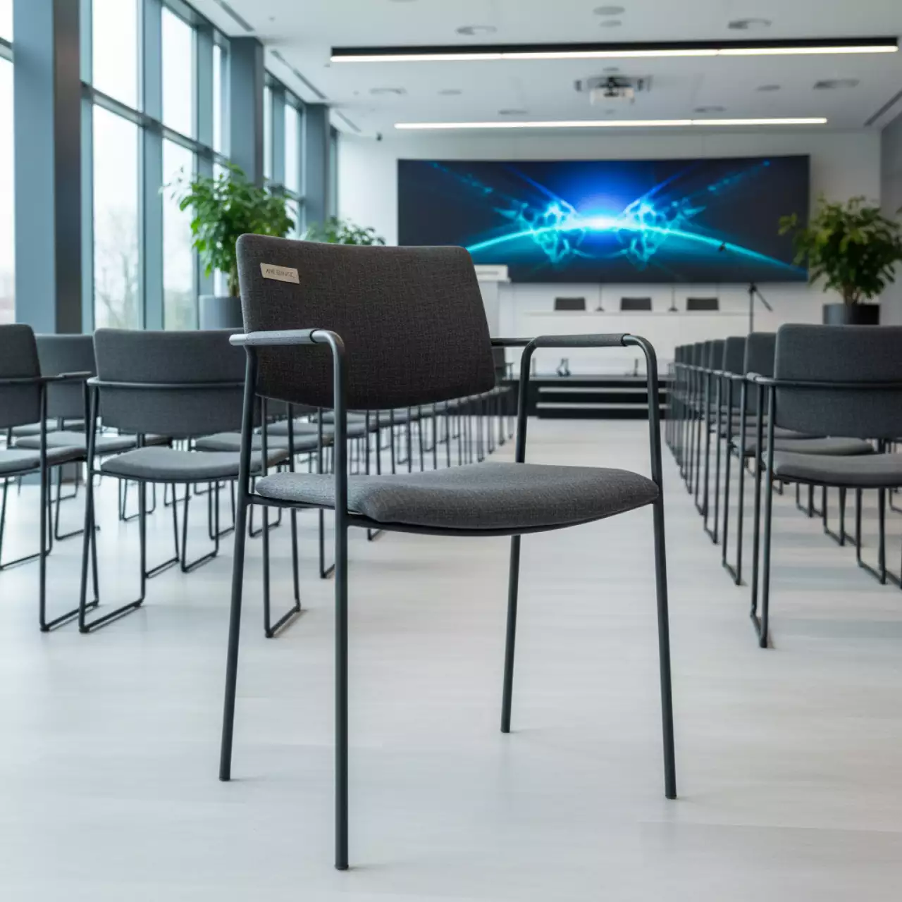 Аренда Стул Прометей каркас из стали темно серый RAL ткань темно серая в Sport Inn Hotel & Wellness — ART SPACE