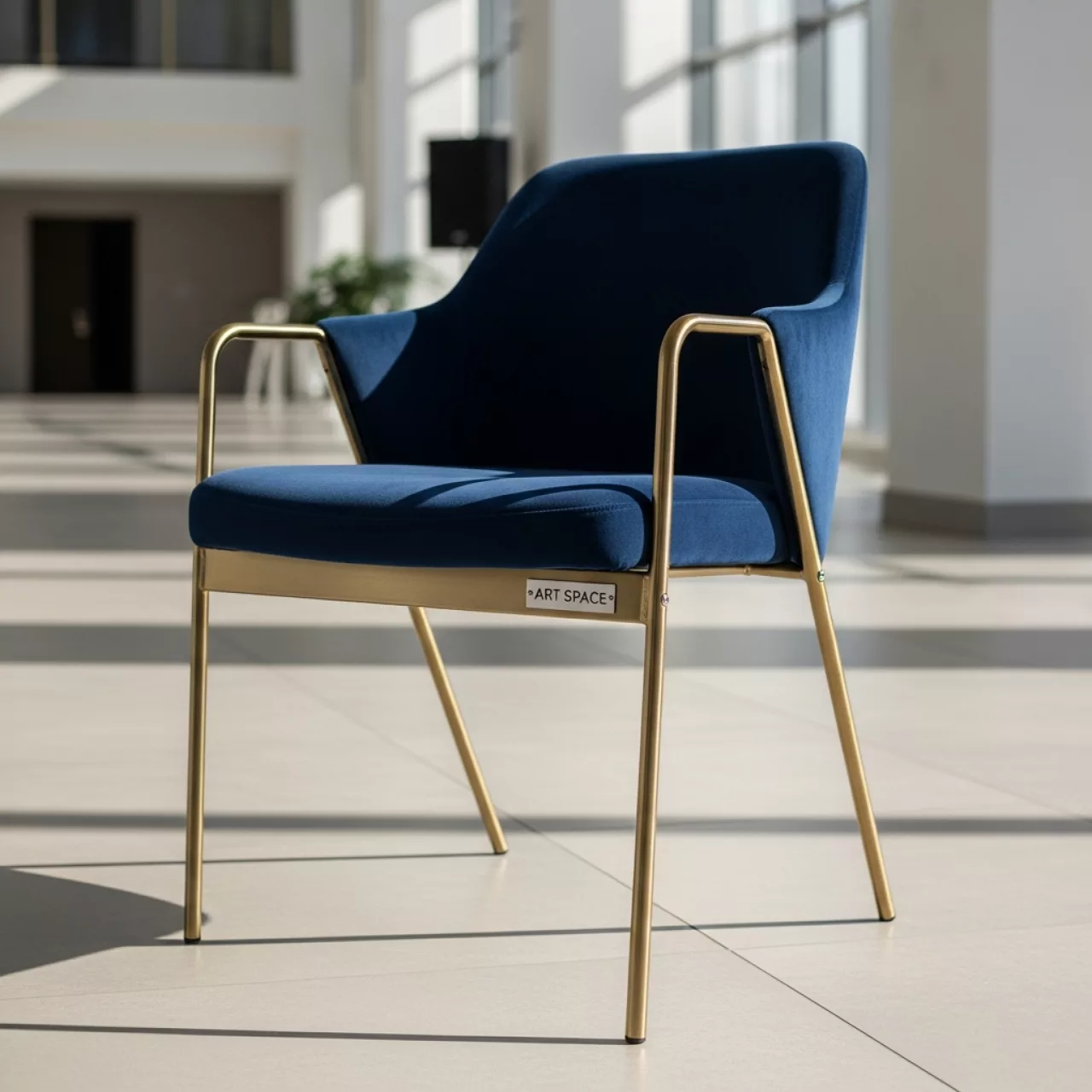 Аренда Стул Quirk синий золото в Сочи Парк Отеле — ART SPACE