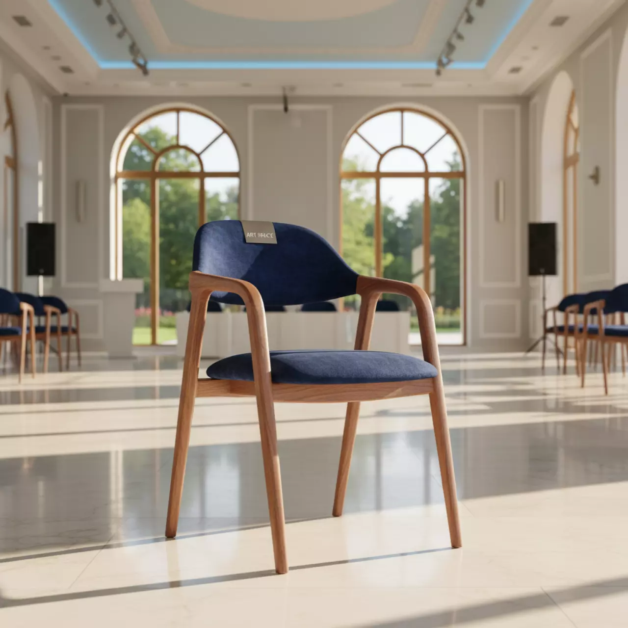 Аренда Стул раскладной Clack велюр каркас буковый морилка светлый орех в санатории «Заполярье» — ART SPACE