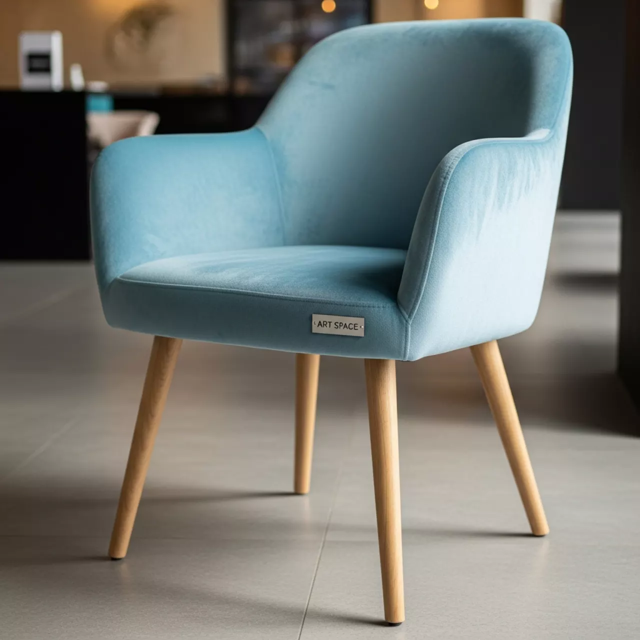 Аренда Стул Ricco велюр Palermo sky ножки бук в Golden Tulip Rosa Khutor — ART SPACE
