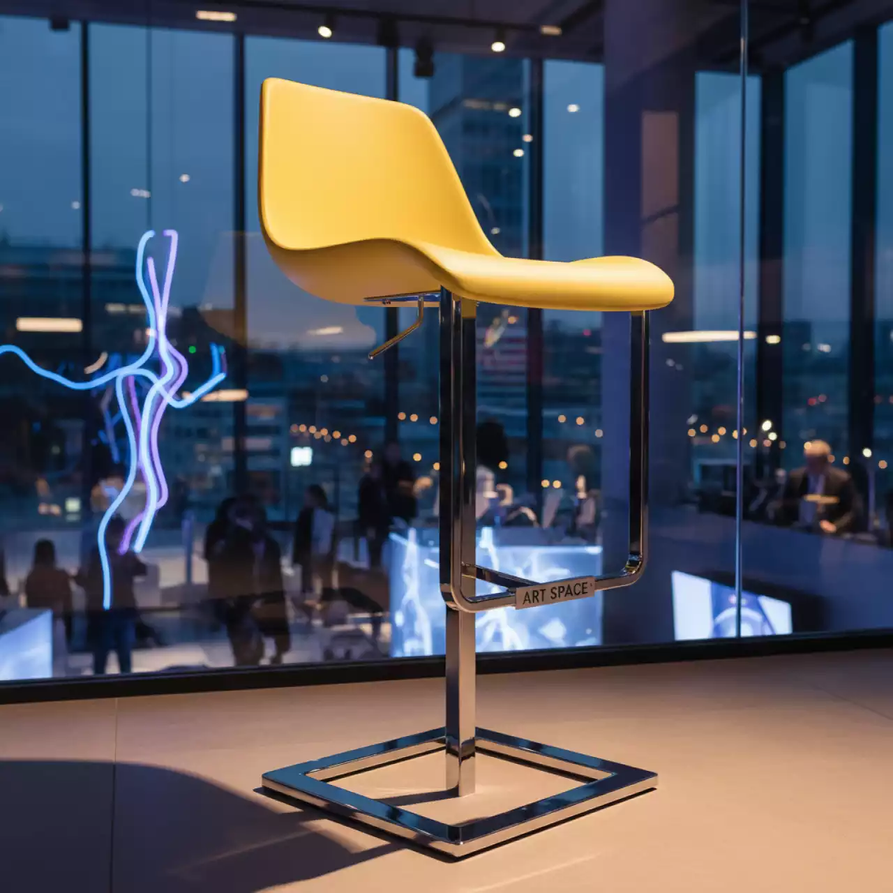 Аренда Стул Rodeo Bar cross square желтый в ресторане «Высота 5642» — ART SPACE