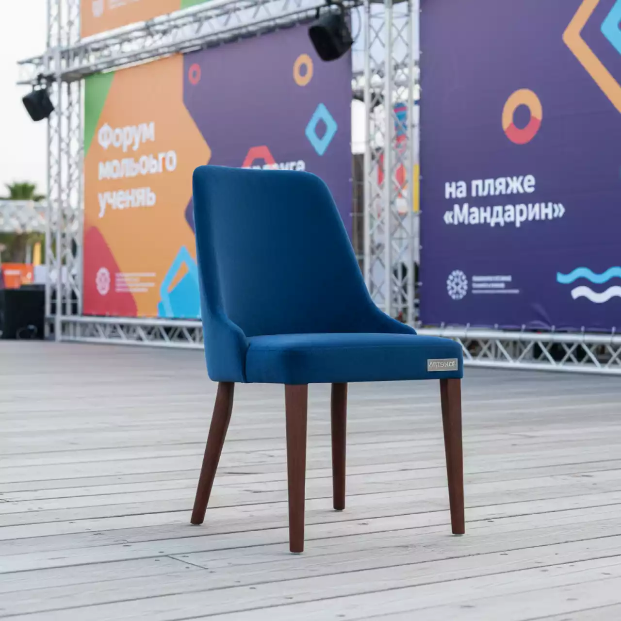 Аренда Стул Роза велюр Velutto ножки бук под лак на пляже «Мандарин» — ART SPACE