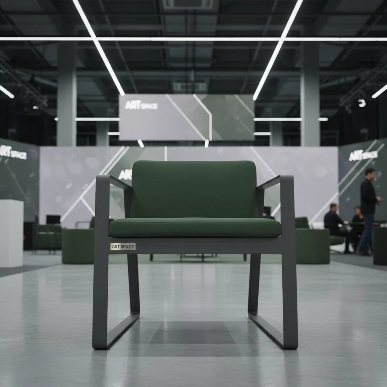 Аренда Стул РУФФО дымчатый мшистая подушка в МФК «Горный» — ART SPACE