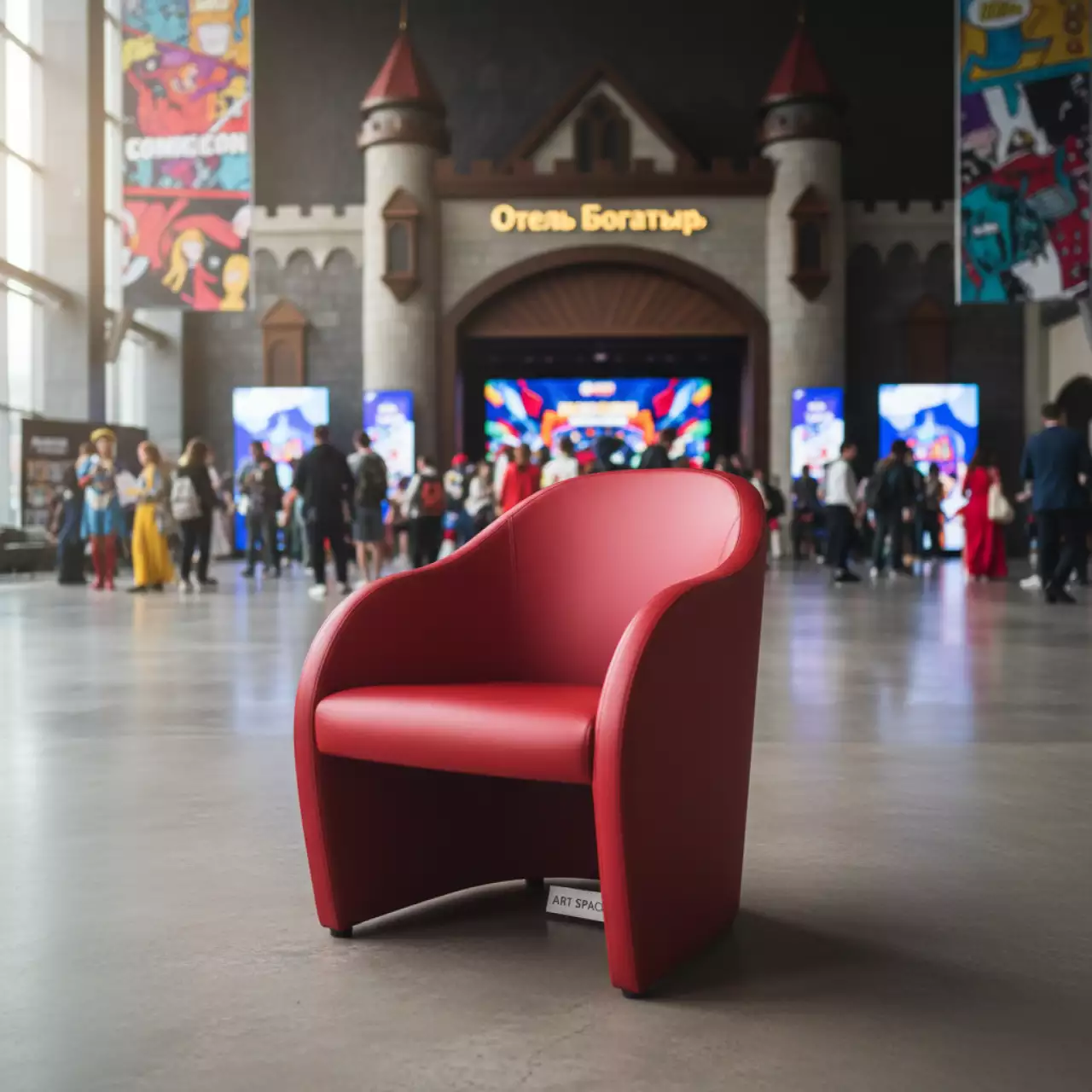 Аренда Стул с красным сиденьем Roma в отеле «Богатырь» — ART SPACE