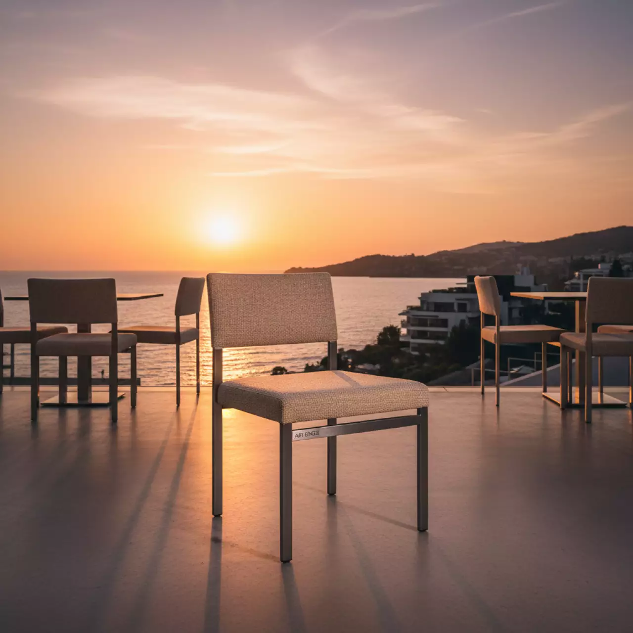 Аренда Стул с обивкой Blom в ресторане «La Terrazza» — ART SPACE