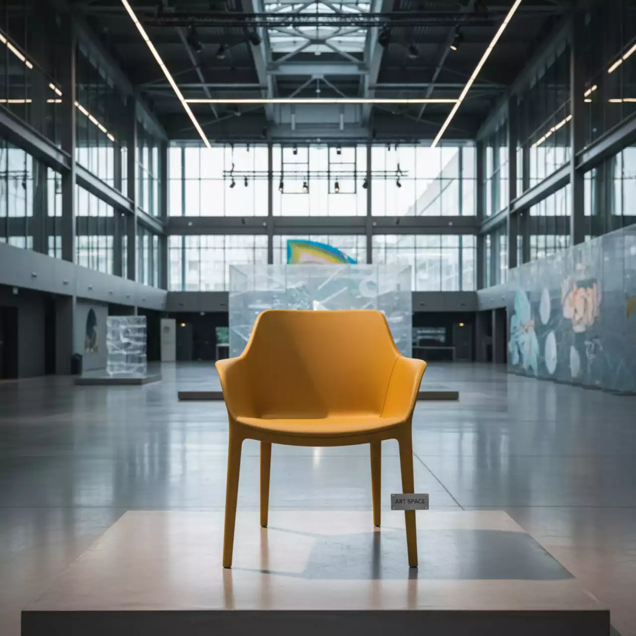 Аренда Стул с подлокотниками желтый Gorg в ледовом дворце «Большой» — ART SPACE