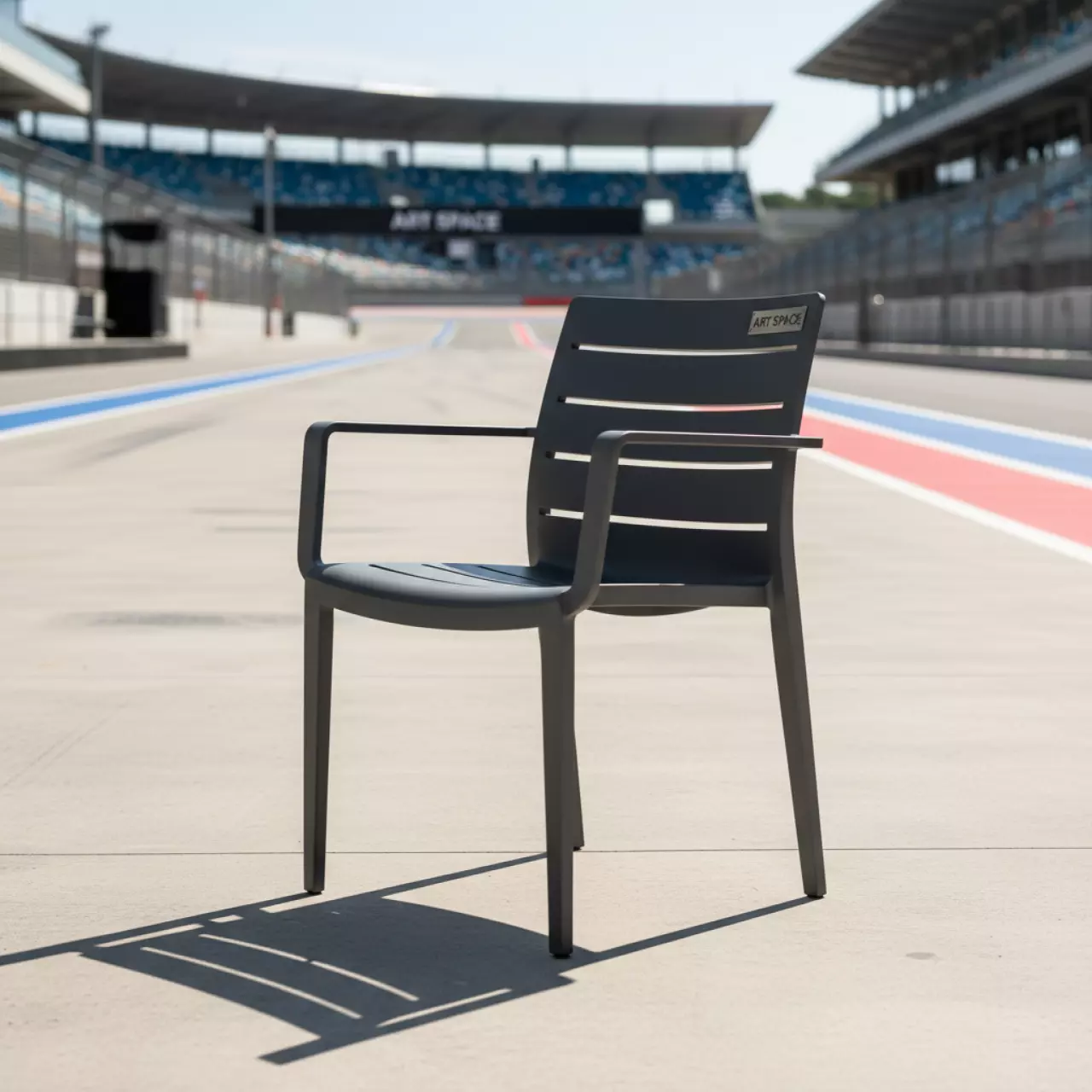 Аренда Стул садовый Callisto Giardino Лагуна алюминиевый серый антрацит на Сочи Автодроме — ART SPACE