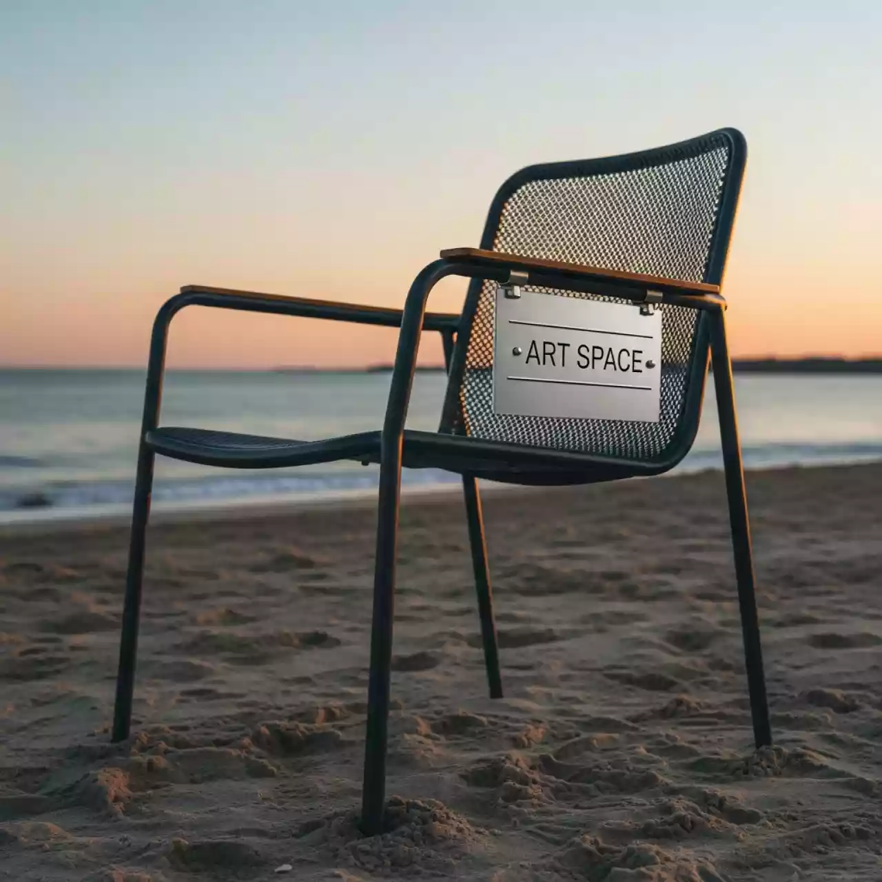 Аренда Стул садовый Лагуна Callisto Giardino алюминий серый антрацит на пляже «Ривьера» — ART SPACE