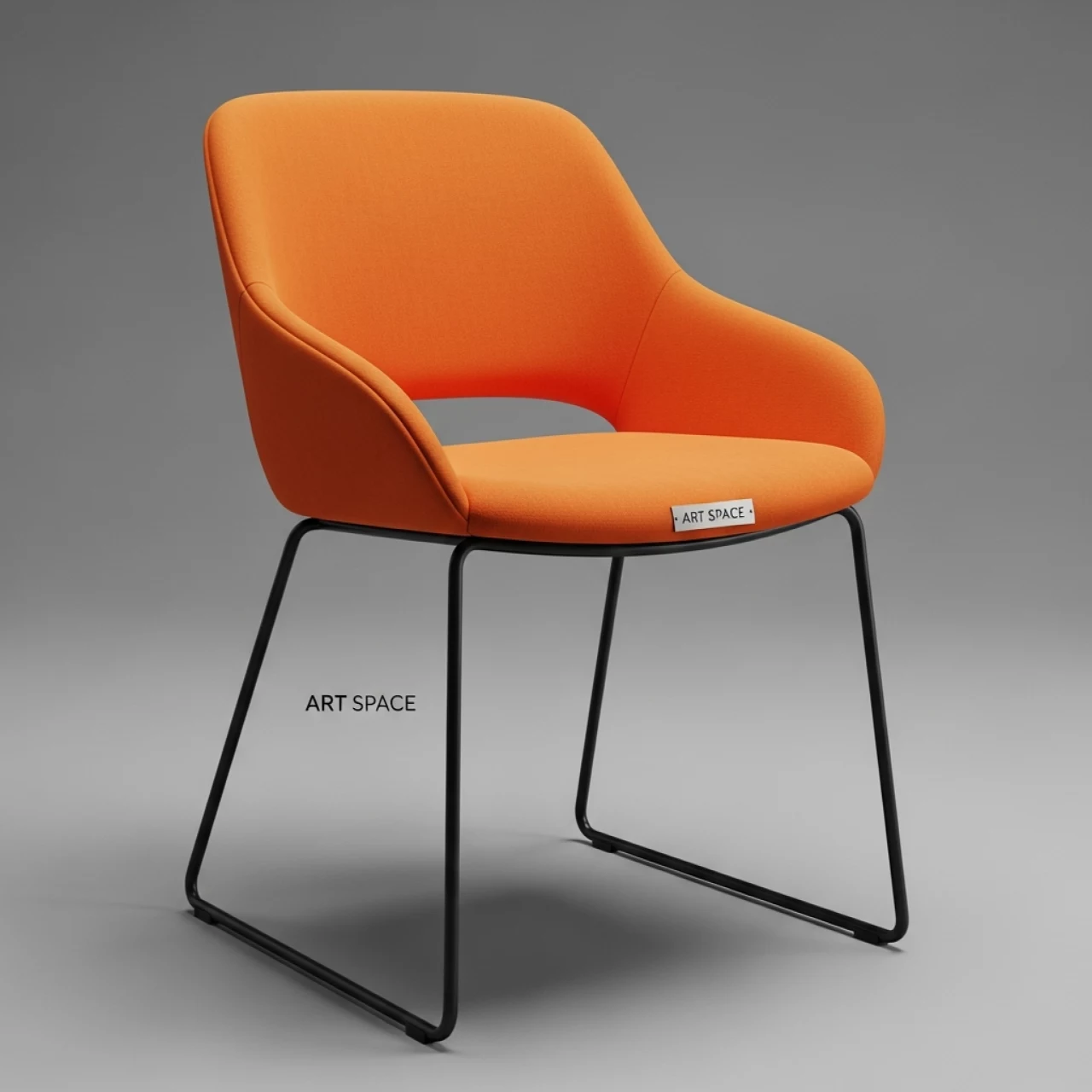 Аренда Стул Саф Ина каркас черный оранжевый в конгресс-холле отеля Жемчужина — ART SPACE